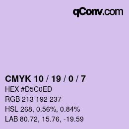 Color code: CMYK 10 / 19 / 0 / 7 | qconv.com