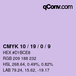 Color code: CMYK 10 / 19 / 0 / 9 | qconv.com