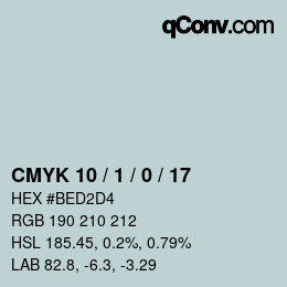 Color code: CMYK 10 / 1 / 0 / 17 | qconv.com