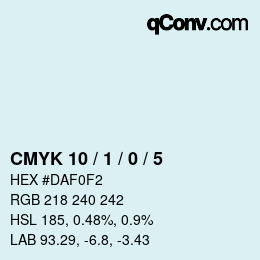 Color code: CMYK 10 / 1 / 0 / 5 | qconv.com
