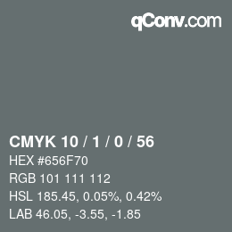 カラーコード: CMYK 10 / 1 / 0 / 56 | qconv.com