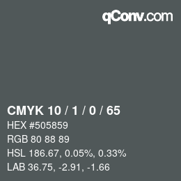 カラーコード: CMYK 10 / 1 / 0 / 65 | qconv.com