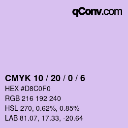 Color code: CMYK 10 / 20 / 0 / 6 | qconv.com