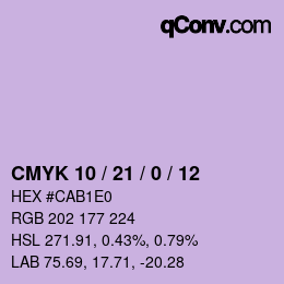 Color code: CMYK 10 / 21 / 0 / 12 | qconv.com