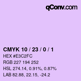 Color code: CMYK 10 / 23 / 0 / 1 | qconv.com