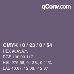 颜色代码: CMYK 10 / 23 / 0 / 54 | qconv.com