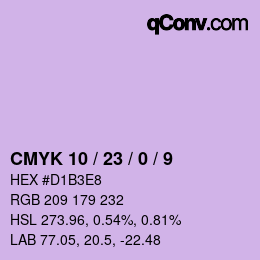 カラーコード: CMYK 10 / 23 / 0 / 9 | qconv.com