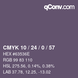カラーコード: CMYK 10 / 24 / 0 / 57 | qconv.com