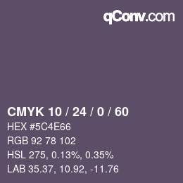 カラーコード: CMYK 10 / 24 / 0 / 60 | qconv.com