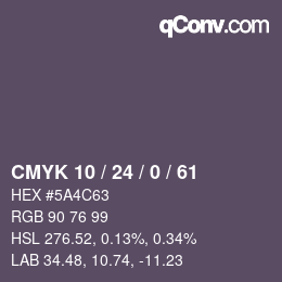 颜色代码: CMYK 10 / 24 / 0 / 61 | qconv.com