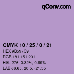 カラーコード: CMYK 10 / 25 / 0 / 21 | qconv.com