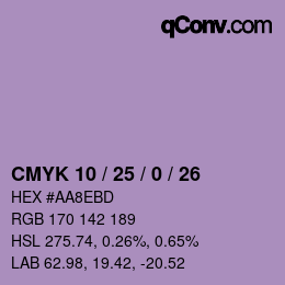 Color code: CMYK 10 / 25 / 0 / 26 | qconv.com