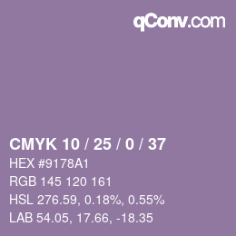 颜色代码: CMYK 10 / 25 / 0 / 37 | qconv.com
