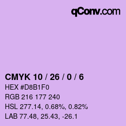 颜色代码: CMYK 10 / 26 / 0 / 6 | qconv.com