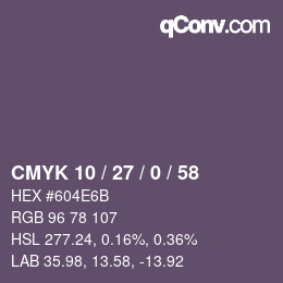 カラーコード: CMYK 10 / 27 / 0 / 58 | qconv.com