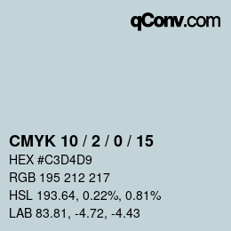 Color code: CMYK 10 / 2 / 0 / 15 | qconv.com