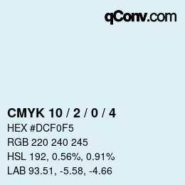 Color code: CMYK 10 / 2 / 0 / 4 | qconv.com