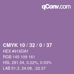 Color code: CMYK 10 / 32 / 0 / 37 | qconv.com