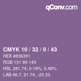 颜色代码: CMYK 10 / 32 / 0 / 43 | qconv.com