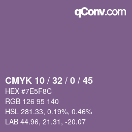 Color code: CMYK 10 / 32 / 0 / 45 | qconv.com