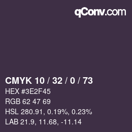 Color code: CMYK 10 / 32 / 0 / 73 | qconv.com