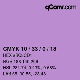 Código de color: CMYK 10 / 33 / 0 / 18 | qconv.com