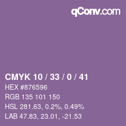 Farbcode: CMYK 10 / 33 / 0 / 41 | qconv.com