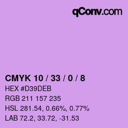 Color code: CMYK 10 / 33 / 0 / 8 | qconv.com