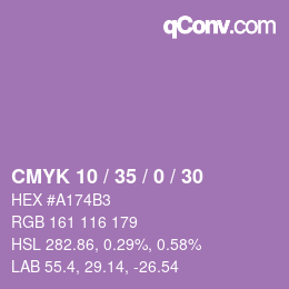 Código de color: CMYK 10 / 35 / 0 / 30 | qconv.com