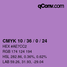 カラーコード: CMYK 10 / 36 / 0 / 24 | qconv.com