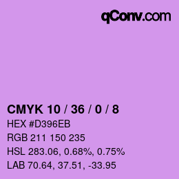 Color code: CMYK 10 / 36 / 0 / 8 | qconv.com