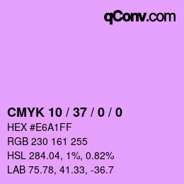 カラーコード: CMYK 10 / 37 / 0 / 0 | qconv.com