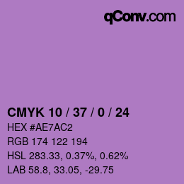 Color code: CMYK 10 / 37 / 0 / 24 | qconv.com