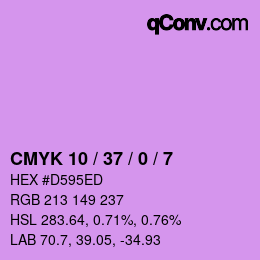 Color code: CMYK 10 / 37 / 0 / 7 | qconv.com