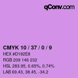 Color code: CMYK 10 / 37 / 0 / 9 | qconv.com