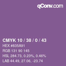 颜色代码: CMYK 10 / 38 / 0 / 43 | qconv.com