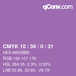 Color code: CMYK 10 / 39 / 0 / 31 | qconv.com