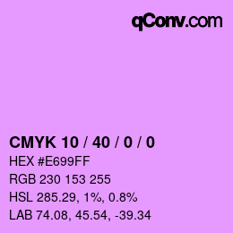 Color code: CMYK 10 / 40 / 0 / 0 | qconv.com