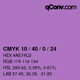Color code: CMYK 10 / 40 / 0 / 24 | qconv.com
