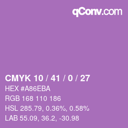 Código de color: CMYK 10 / 41 / 0 / 27 | qconv.com