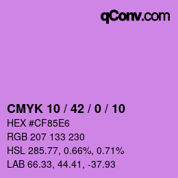 カラーコード: CMYK 10 / 42 / 0 / 10 | qconv.com