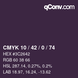 カラーコード: CMYK 10 / 42 / 0 / 74 | qconv.com
