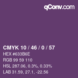 Farbcode: CMYK 10 / 46 / 0 / 57 | qconv.com