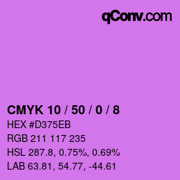Color code: CMYK 10 / 50 / 0 / 8 | qconv.com
