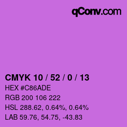カラーコード: CMYK 10 / 52 / 0 / 13 | qconv.com
