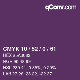 颜色代码: CMYK 10 / 52 / 0 / 61 | qconv.com