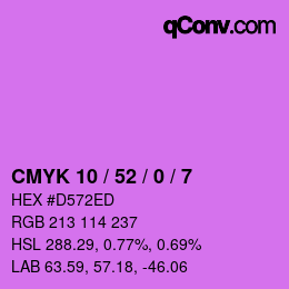 Color code: CMYK 10 / 52 / 0 / 7 | qconv.com