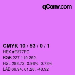 Color code: CMYK 10 / 53 / 0 / 1 | qconv.com