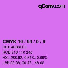 Color code: CMYK 10 / 54 / 0 / 6 | qconv.com