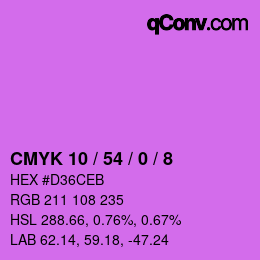 颜色代码: CMYK 10 / 54 / 0 / 8 | qconv.com